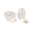 UV Plating Rainbow Iridescent Acrylic Beads PACR-M002-08A-2