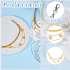 4Pcs 2 Colors Brass Chains Boot Strap Chains HJEW-HS00051-5