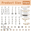 Alloy Pendants & Alloy Safety Pin Brooch AJEW-SP0002-03B-2
