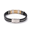 Men's Silicone Cord Bracelet LS-BJEW-M206-02P-3
