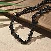 Natural Supper 7 Rutilated Quartz Chip Beaded Necklaces for Men Women NJEW-G159-01M-2
