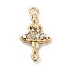 Rack Plating Alloy Rhinestone Pendants ALRI-M006-05G-1