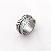 Retro Rotatable 304 Stainless Steel Finger Rings FS-WG84C22-45-1
