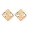 304 Stainless Steel Micro Pave Clear Cubic Zirconia Stud Earrings EJEW-Z089-25G-4