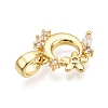 Brass Micro Pave Cubic Zirconia Pendants KK-T070-50G-2