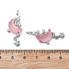 Brass Micro Pave Cubic Zirconia with Resin Pendants KK-Z103-05P-02-3