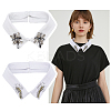  2Pcs 2 Style Cotton Detachable Blouse False Collar AJEW-NB0003-98-8