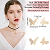 10Pcs 2 Style Rack Plating Brass Micro Pave Clear Cubic Zirconia Charms KK-BBC0003-13-2