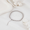 1Pc Stainless Steel Ball Beads Bracelets for Women BJEW-LP0001-93P-3