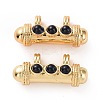 Brass Micro Pave Cubic Zirconia Pendants FIND-A012-01G-C-1