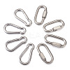 304 Stainless Steel Rock Climbing Carabiners and Screw Carabiner Lock Charms STAS-TA0004-62P-3