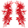 2Pcs Chemical Fiber Iron Acrylic Embroidery Lace Collar DIY-ME0001-89B-1
