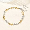 Women's 304 Stainless Steel Dolphin Link Chains Bracelets BJEW-G790-02GP-1