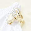 Brass Cuff Rings for Women RJEW-G347-09G-3