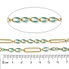 304 Stainless Steel Enamel Figaro Chains CHS-U003-02G-08-2