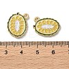 Fruit Alloy Enamel Charms PALLOY-S058-01LG-11-3