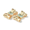 Brass Pave Cubic Zirconia Connector Charms KK-L208-01G-02-3
