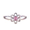 Flower Brass Micro Pave Pearl Pink Cubic Zirconia Finger Rings FS-WGCFB35-04-5
