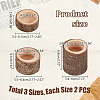 6Pcs 3 Styles Wood Candle Holders AJEW-GA0007-56-2