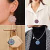 32Pcs 16 Styles Printed Wooden Pendants WOOD-CJ0001-96-7