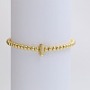 Brass Beaded Stretch Bracelets for Women FS-WG560D0-09-1