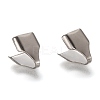 Tarnish Resistant 304 Stainless Steel Folding Crimp Ends X-STAS-G122-09P-C03-1