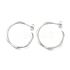 304 Stainless Steel Ring Stud Earrings for Women EJEW-S227-57P-1