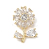Brass Cubic Zirconia Pendants KK-L253-29G-01-1