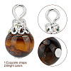 100Pcs 10 Styles Natural Mixed Gemstone Pendants PALLOY-GO00003-3