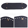 PU Leather Oval Long Bottom for Knitting Bag FIND-WH0032-01A-4