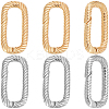 10Pcs 2 Colors Brass Spring Gate Rings KK-BBC0014-13-1