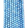 Ombre Effect Dyed Electroplate Opaque Glass Beads Strands EGLA-Q130-01A-06-2