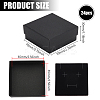 Square Kraft Paper Necklace Earring Storage Gift Boxes CON-WH0095-88A-2
