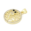 Brass Micro Pave Cubic Zirconia Pendants KK-D317-137G-2