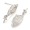 Rack Plating Brass Studs Earrings Finding KK-T072-09P-2