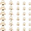 100Pcs 5 Style 304 Stainless Steel Bead Cap Pendant Bails STAS-UN0024-17-1