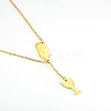 Simple and Stylish 304 Stainless Steel Lariat Necklaces LS-WC5409-11-1