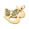Ion Plating(IP) 201 Stainless Steel Pendants STAS-N103-184G-B-2