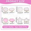 4Pcs 4 Style Resin Imitation Agate Color Palette MRMJ-NB0001-19-2
