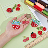 8Pcs 4 Styles Glass Crystal Embroider Thread Iron on/Sew On Patches PATC-PH0001-38-3