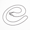 Non-Tarnish 304 Stainless Steel Box Chain Necklace for Men Women NJEW-E087-03P-C-1
