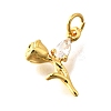 Brass Micro Pave Cubic Zirconia Pendants KK-Z102-02G-02-2