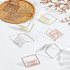 12Pcs 3 Colors Carbon Steel Place Card Holders AJEW-LP0010-24-1