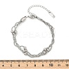 304 Stainless Steel Satellite Chains Bracelets LS-BJEW-Z106-01P-3