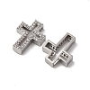 Brass Micro Pave Clear Cubic Zirconia Charms KK-Z112-33P-2