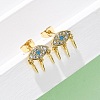 Brass Micro Pave Cubic Zirconia Eye Stud Earrings EJEW-K267-14G-1