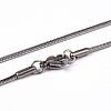 304 Stainless Steel Square Snake Chains Necklaces NJEW-K049-05P-2