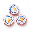Handmade Porcelain Flower Beads PORC-J008-04D-1