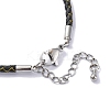 Polyester Cord Braided Bracelet Makings MAK-Z003-01P-04-3
