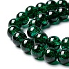 Spray Painted Crackle Glass Beads Strands CCG-Q001-8mm-17-3